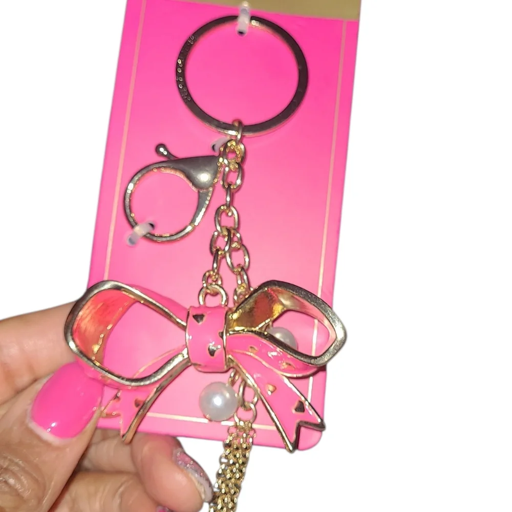 Juicy Couture Pink and Gold Bow Key Holder